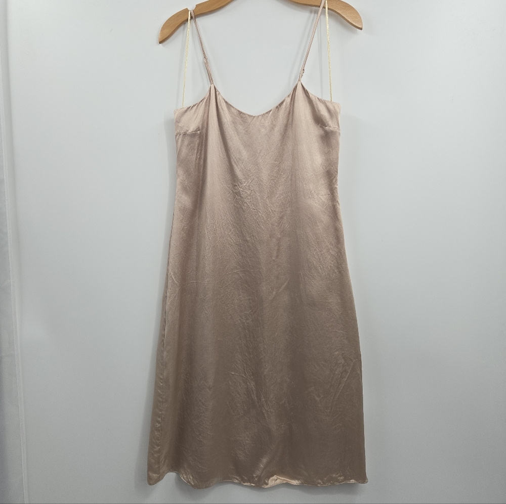 Jenni Kane Satin Slip Dress Blush Viscose - Picture 2 of 15